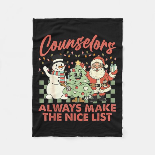 Couverture Polaire Counselors Always Make The Nice List Santa Christm (Devant)