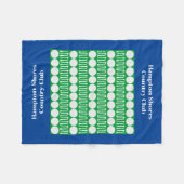 Couverture Polaire Country Club Golf Panier Blue Fleece Blanche (Devant (Horizontal))