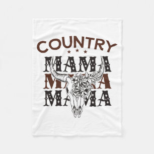 Couverture Polaire Country Mama Western Maman