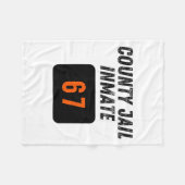 Couverture Polaire County Jail Prison Inmate 67 Halloween Funny Mens (Devant (Horizontal))