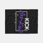 Couverture Polaire Coup de pied de hache de kickboxing (Devant (Horizontal))