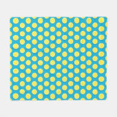 Couverture Polaire Coupe de citron Motif bleu polaire (Devant (Horizontal))