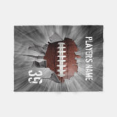 Couverture Polaire Coupe de Football Noir personnalisée (Devant (Horizontal))