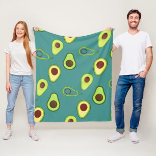 Couverture Polaire Coupe de Kawaii Avocado coupe été Motif dégradé