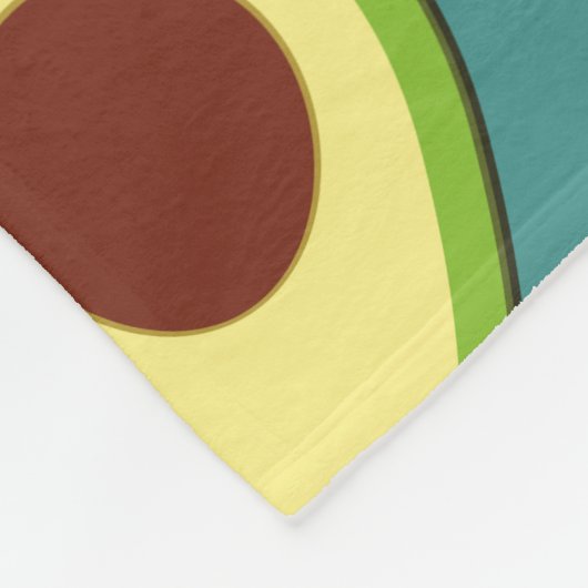 Couverture Polaire Coupe de Kawaii Avocado coupe été Motif dégradé (Coin)