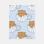 Couverture Polaire Coupe Kawaii de fée de chat (Devant)