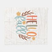Couverture Polaire Coupe Peinte Bonjour Automne (Devant (Horizontal))