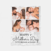 Couverture Polaire Coupe photo moderne Happy First Mothers Day (Devant)