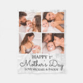 Couverture Polaire Coupe photo moderne Happy First Mothers Day (Devant)