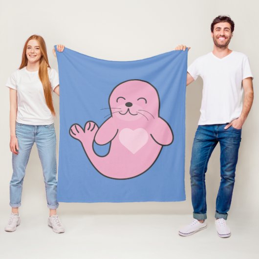 Couverture Polaire Coupe rose (En situation)