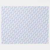 Couverture Polaire Coupes Tea Party Polka bleu violet (Devant (Horizontal))