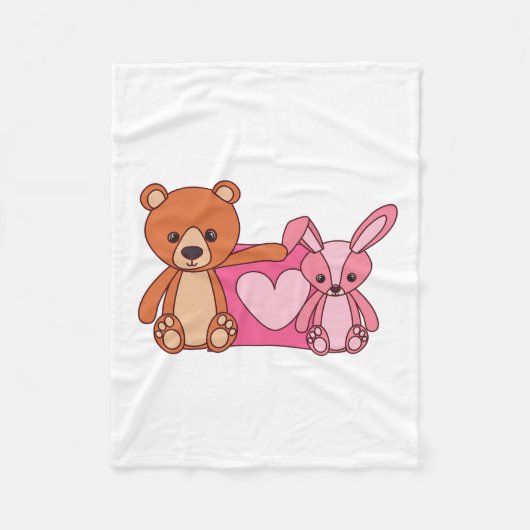 Couverture Polaire couple en peluche (Devant)