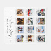 Couverture Polaire Couple Love Story 12 Photo Snapshot Frame (Devant (Horizontal))