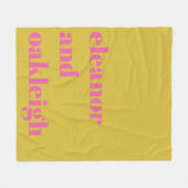 Couverture Polaire Couple marié(e) personnalisé Nom Pink Yellow (Devant (Horizontal))
