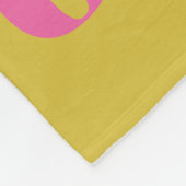 Couverture Polaire Couple marié(e) personnalisé Nom Pink Yellow (Coin)