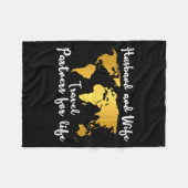 Couverture Polaire Couple Matching Husband And Wife Travel Partners F (Devant (Horizontal))