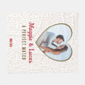 Couverture Polaire Couple Personnalisé Parfait Correspondance Nom Cal (Devant (Horizontal))