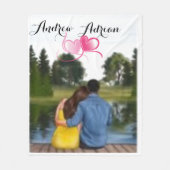 Couverture Polaire Couple personnalisé Saint Valentin 2024 (Devant)