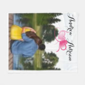 Couverture Polaire Couple personnalisé Saint Valentin 2024 (Devant (Horizontal))