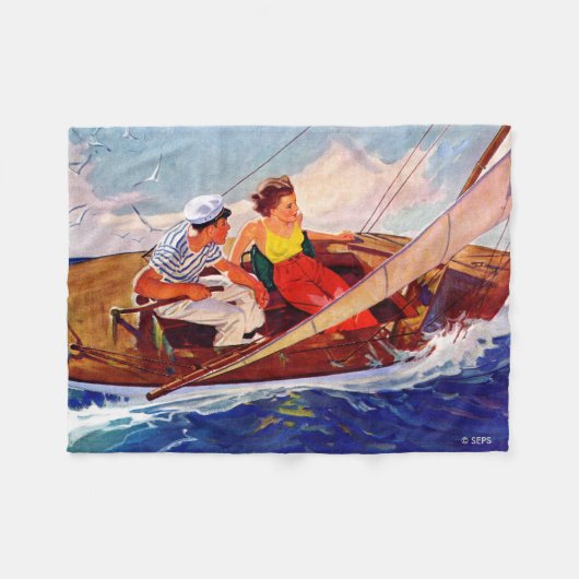 Couverture Polaire Couple Sailing par R.J. Cavaliere (Devant (Horizontal))