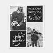 Couverture Polaire Couple True Love 2 Photo & Citation (Devant)