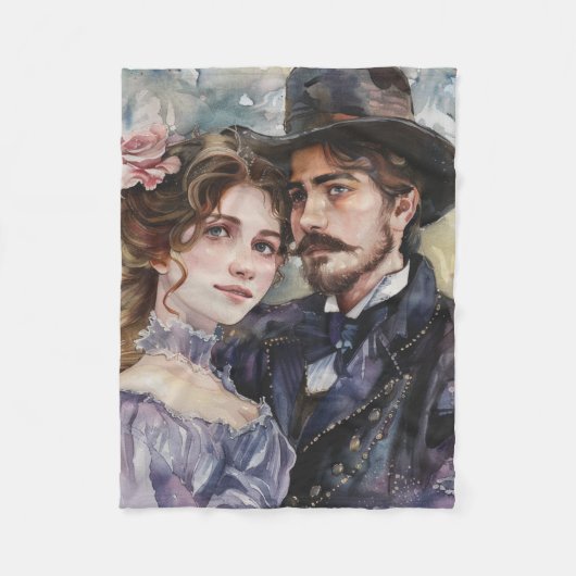 Couverture Polaire Couple Victorien (Devant)