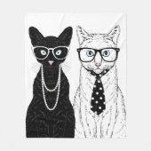 Couverture Polaire Couples de chat (Devant)