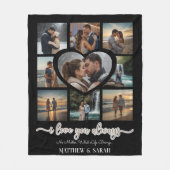 Couverture Polaire Couples Je T'Aime Coeur Neuf Photo (Devant)