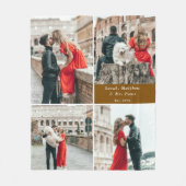 Couverture Polaire Couples modernes 4 Photo Collage (Devant)