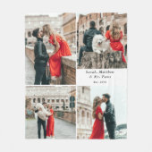 Couverture Polaire Couples modernes 4 Photo Collage (Devant)