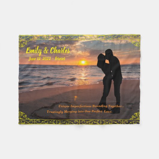 Couverture Polaire Couples ou Décor mural Mariage (Devant (Horizontal))