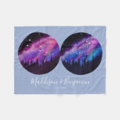 Couverture Polaire Couples Personnalisés Cadeaux Zodiac N'Importe Que (Devant (Horizontal))