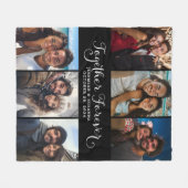 Couverture Polaire Couples personnalisés ensemble pour toujours Colla (Devant (Horizontal))