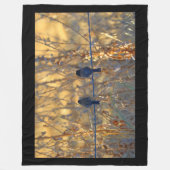 Couverture Polaire Couples romantiques d'oiseau de moineau sur un (Devant)