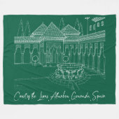 Couverture Polaire Cour de l'Alhambra des Lions 2 (Devant (Horizontal))