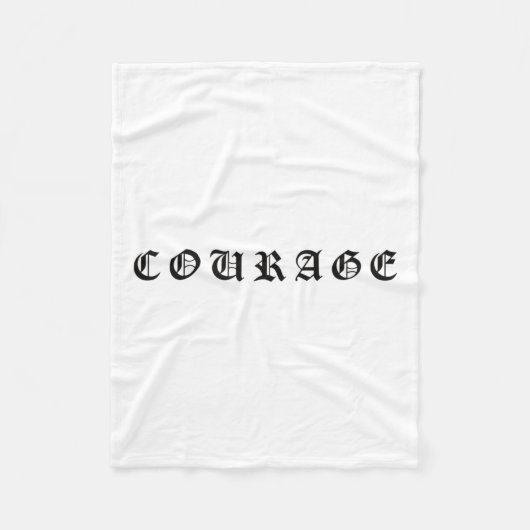 Couverture Polaire Courage One Word Insrational Motivational Quote Wo (Devant)