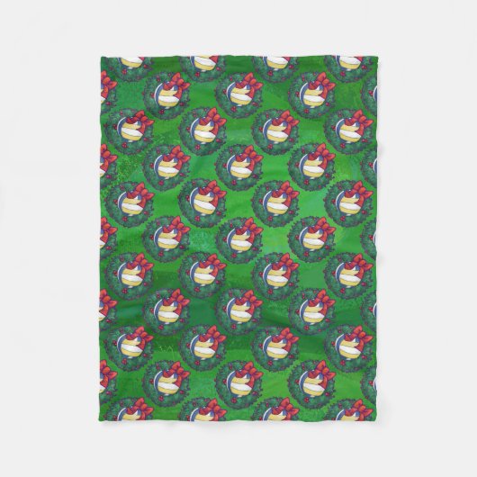 Couverture Polaire Courbe de Noël de volley-ball (Devant)