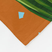 Couverture Polaire Courbe, Femme noire, Plantes domestiques, Orange & (Coin)