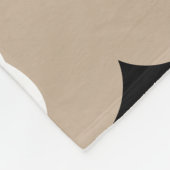 Couverture Polaire Courbes douces Motif - Taupe, noir et blanc (Coin)
