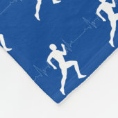 Couverture Polaire Coureurs de marathon en bleu (Coin)
