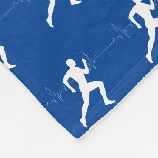 Couverture Polaire Coureurs de marathon en bleu (Coin)