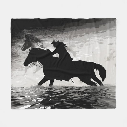 Couverture Polaire Courir avec des esprits - Chevaux Jeter une couver (Devant (Horizontal))
