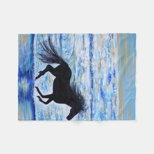 Couverture Polaire Courir en toute liberté grâce à la peinture marine (Devant (Horizontal))