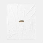 Couverture Polaire couronne brune avec un arrière - plan blanc (Devant)