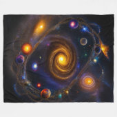Couverture Polaire Couronne Cosmique (Devant (Horizontal))