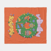 Couverture Polaire Couronne graphique de snack de vacances de Scooby- (Devant (Horizontal))