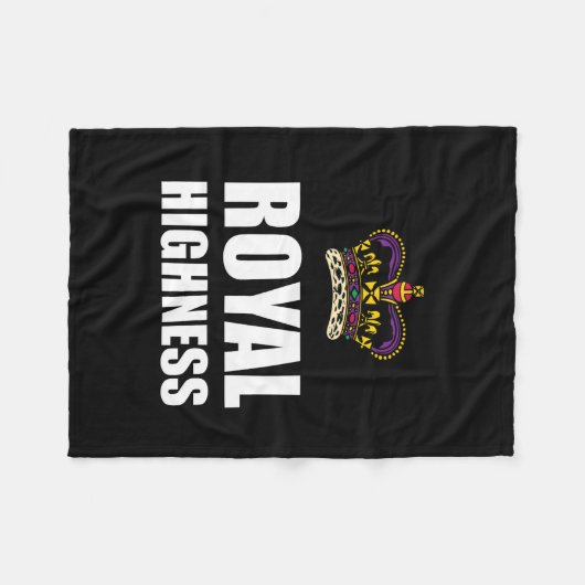 Couverture Polaire Couronne royale d'altesse (Devant (Horizontal))