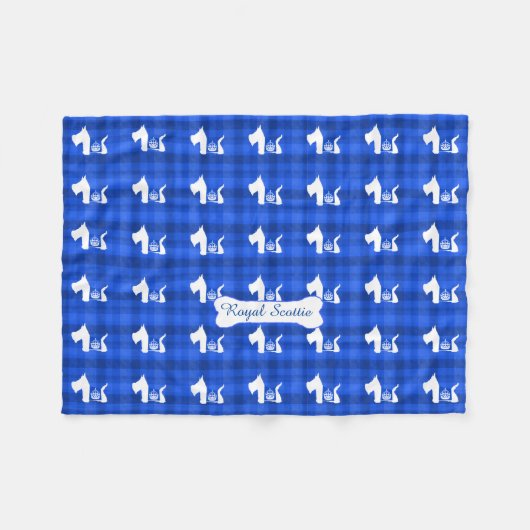 Couverture Polaire Couronne royale de Westie (Devant (Horizontal))