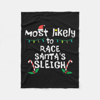 Couverture Polaire Course la plus probable Père Noël Sleigh Noël Noël