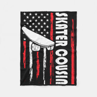 Couverture Polaire Cousin skater drôle de skateboard skateboarding me